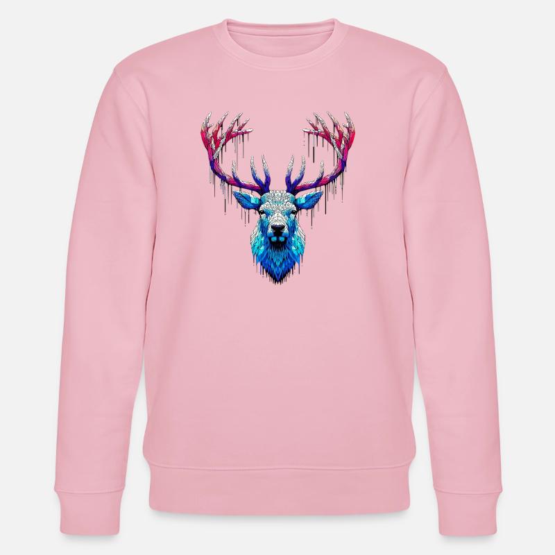 Ice Stag - Stanley/Stella CHANGER Unisex Organic Sweatshirt - cotton pink