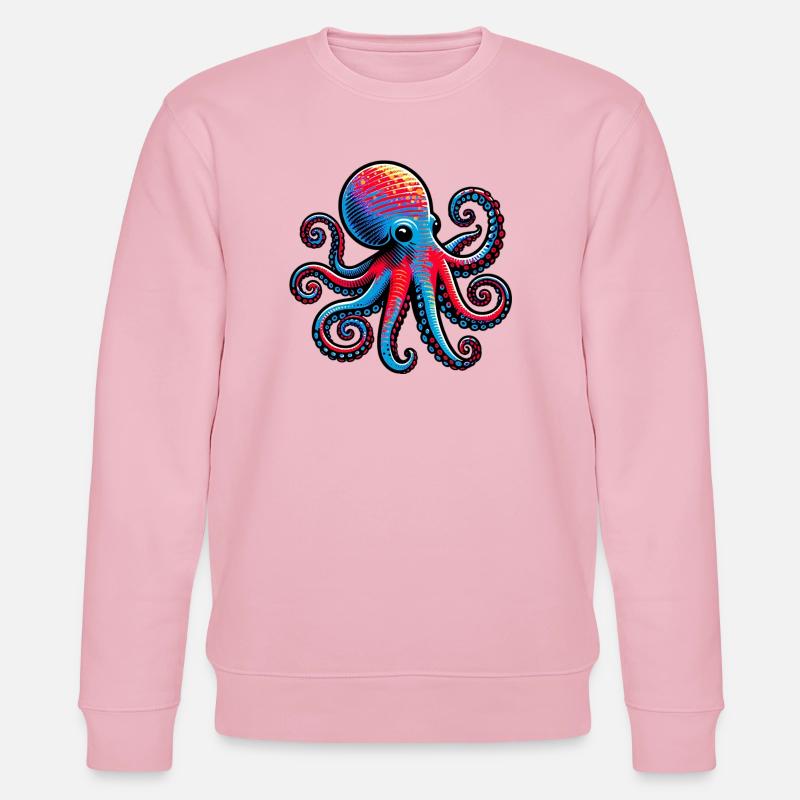 Octopus - Stanley/Stella CHANGER Unisex Organic Sweatshirt - cotton pink