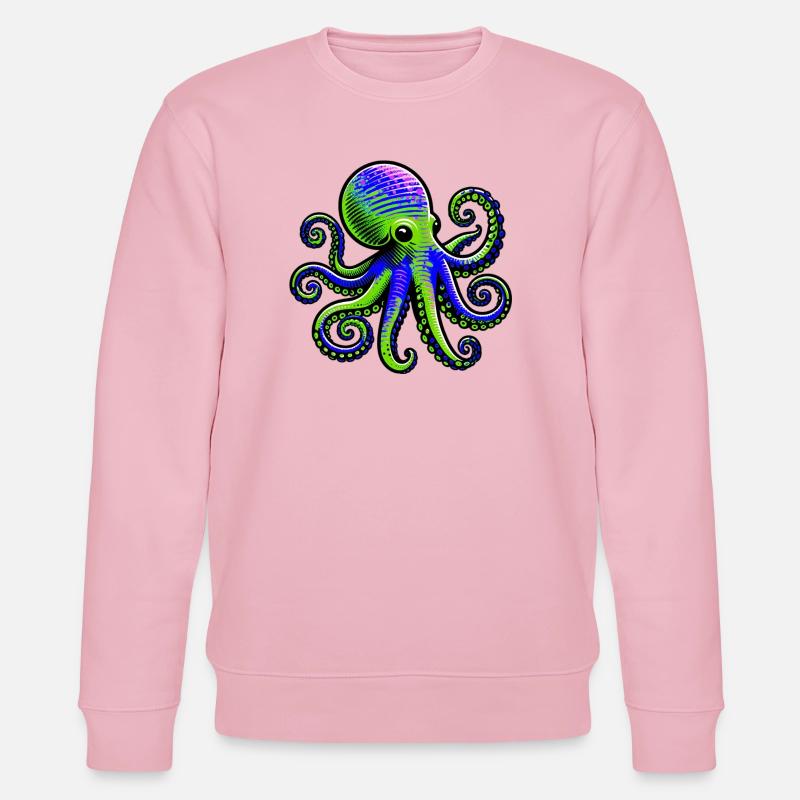 Krake - Stanley/Stella Unisex Bio-Sweatshirt CHANGER  - Hellrosa