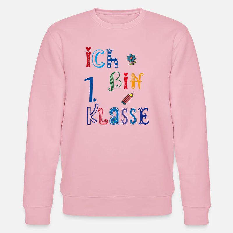 ich bin Erste Klasse - Stanley/Stella Unisex Bio-Sweatshirt CHANGER  - Hellrosa