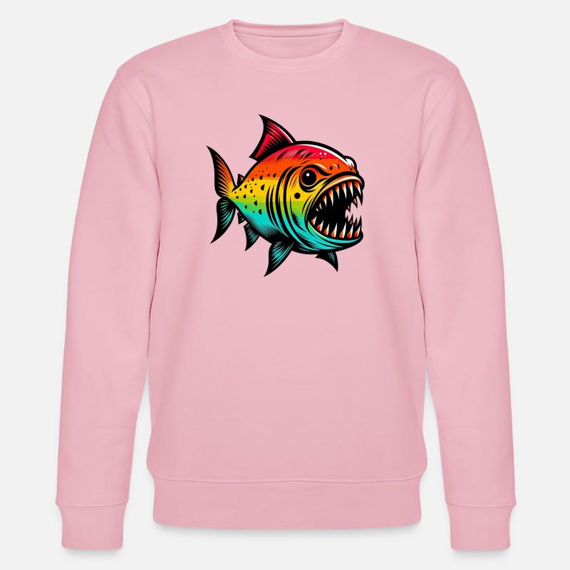 Piranha - Stanley/Stella Unisex Bio-Sweatshirt CHANGER  - Hellrosa