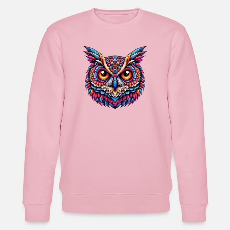 Eule - Stanley/Stella Unisex Bio-Sweatshirt CHANGER  - Hellrosa