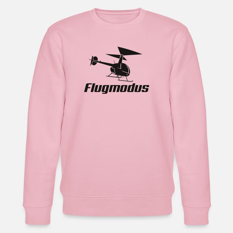 Flugmodus Hubschrauber - Stanley/Stella Unisex Bio-Sweatshirt CHANGER  - Hellrosa