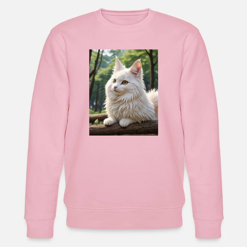 Chat mignon - Sweat bio CHANGER Stanley/Stella Unisexe - rose pâle