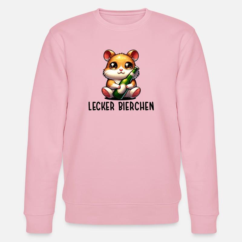 LECKER BIERCHEN Sad Hamster Meme - Stanley/Stella Unisex Bio-Sweatshirt CHANGER  - Hellrosa