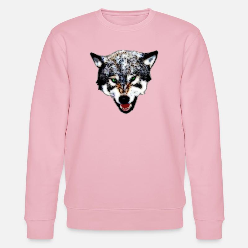 Wolf - Stanley/Stella Unisex Bio-Sweatshirt CHANGER  - Hellrosa