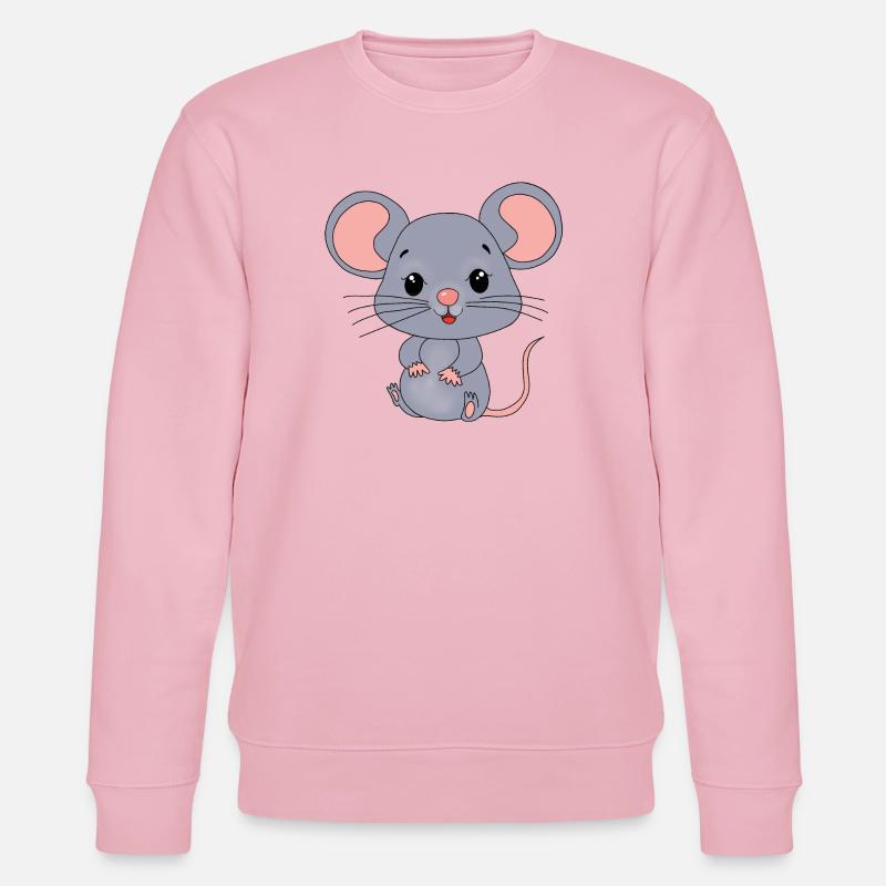 Maus Mäuse - Stanley/Stella Unisex Bio-Sweatshirt CHANGER  - Hellrosa