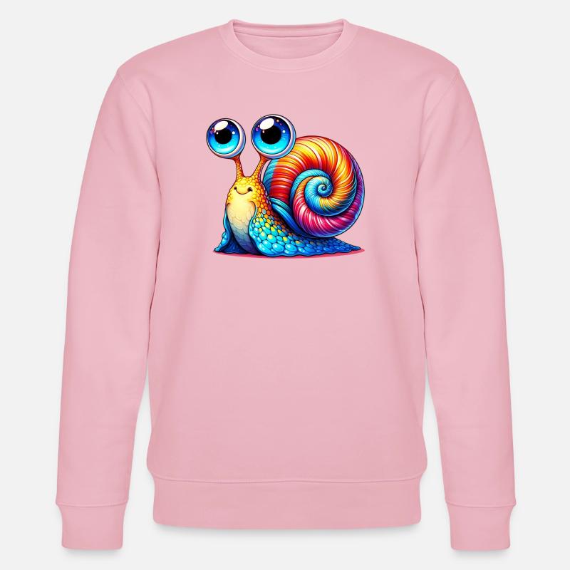 Schnecke - Stanley/Stella Unisex Bio-Sweatshirt CHANGER  - Hellrosa