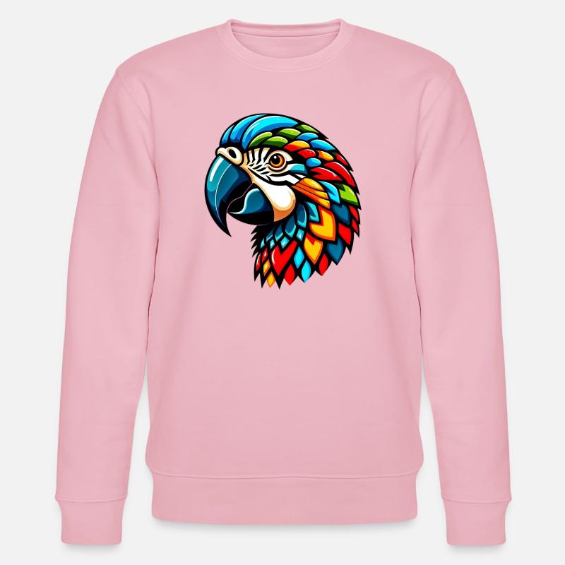 Harlekin Papagei - Stanley/Stella Unisex Bio-Sweatshirt CHANGER  - Hellrosa