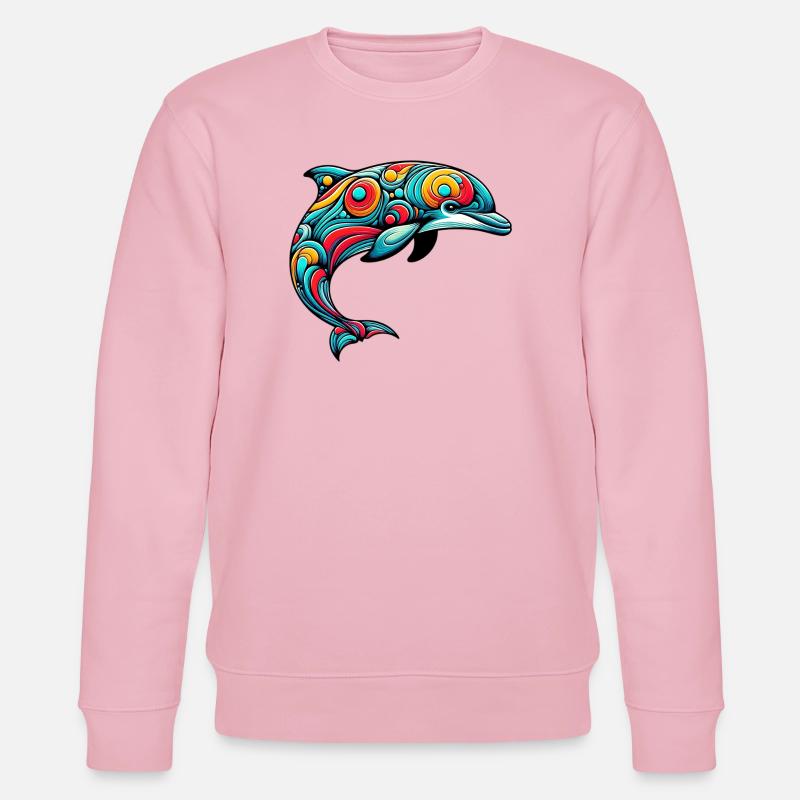 Delfin - Stanley/Stella Unisex Bio-Sweatshirt CHANGER  - Hellrosa