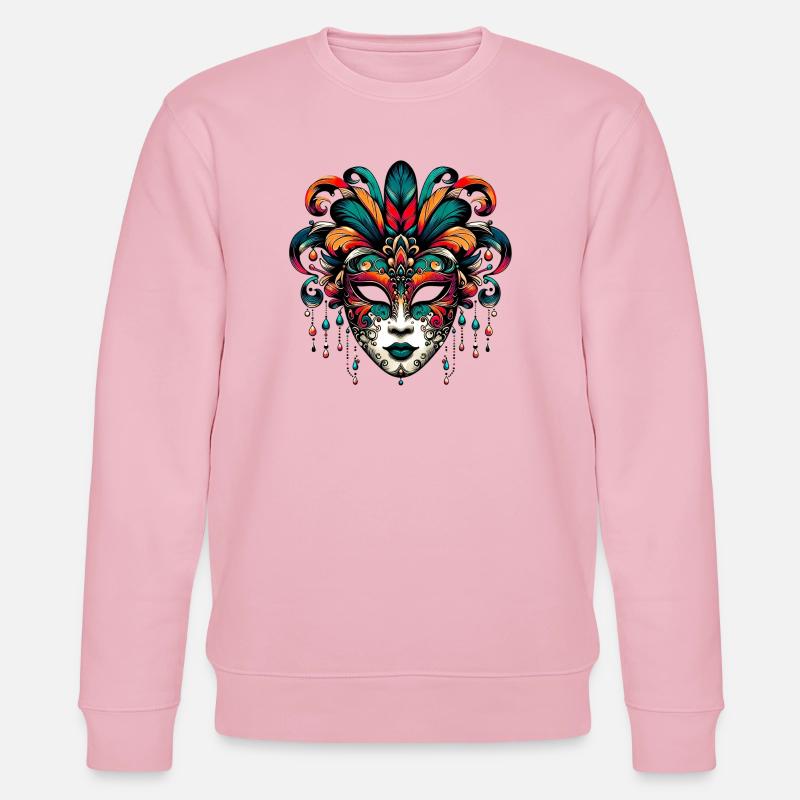 Masque du Carnaval de Venise - Sweat bio CHANGER Stanley/Stella Unisexe - rose pâle