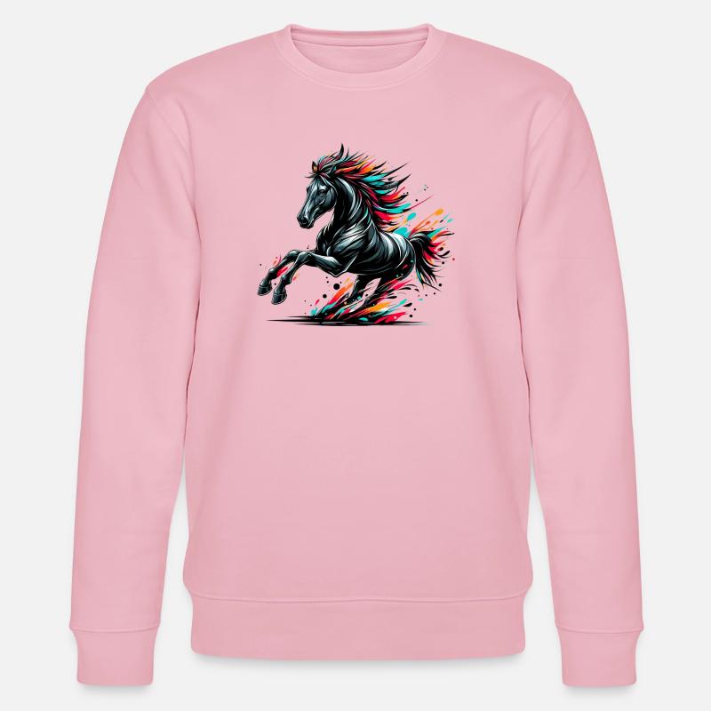 Pferd - Stanley/Stella Unisex Bio-Sweatshirt CHANGER  - Hellrosa