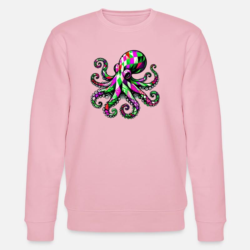 Krake - Stanley/Stella Unisex Bio-Sweatshirt CHANGER  - Hellrosa