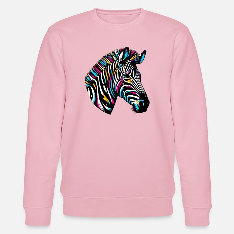 Zebra - Stanley/Stella Unisex Bio-Sweatshirt CHANGER  - Hellrosa