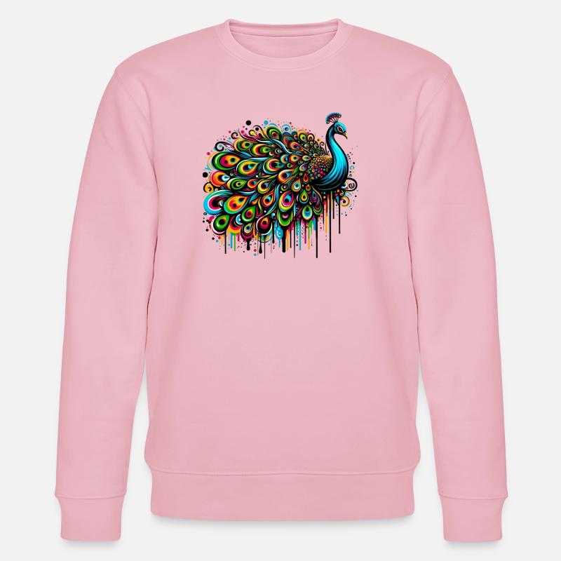 Pfau - Stanley/Stella Unisex Bio-Sweatshirt CHANGER  - Hellrosa