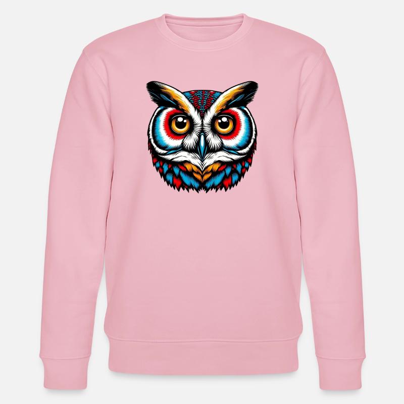 Eule - Stanley/Stella Unisex Bio-Sweatshirt CHANGER  - Hellrosa