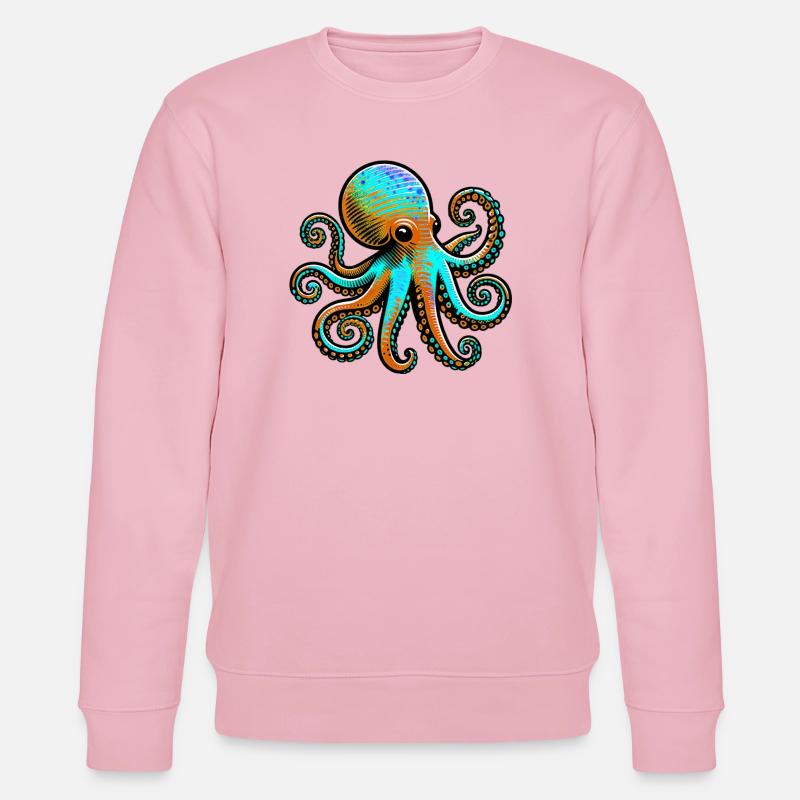Octopus - Stanley/Stella CHANGER Unisex Organic Sweatshirt - cotton pink