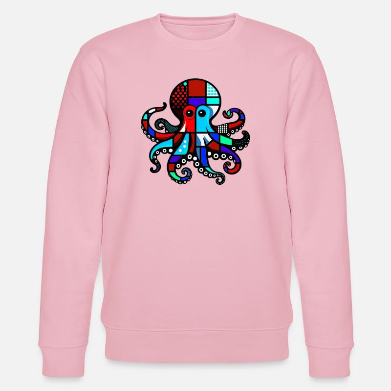 Pieuvre - Sweat bio CHANGER Stanley/Stella Unisexe - rose pâle