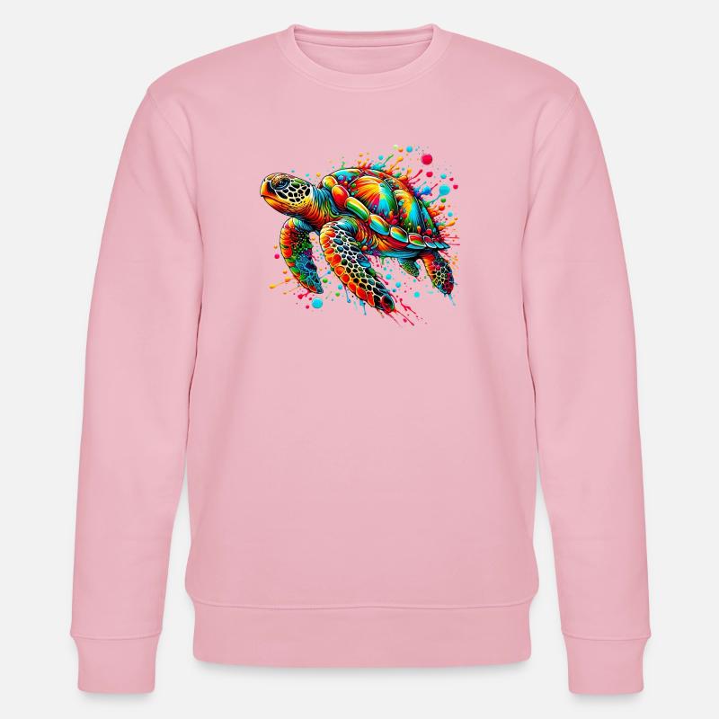 Schildkröte - Stanley/Stella Unisex Bio-Sweatshirt CHANGER  - Hellrosa