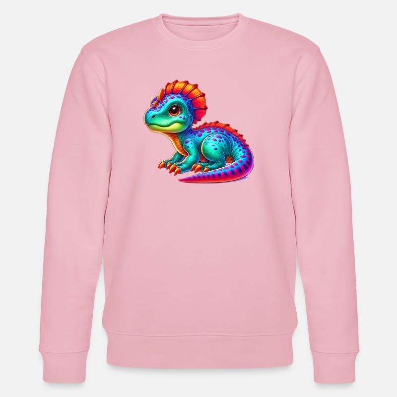 Dinosaur - Stanley/Stella CHANGER Unisex Organic Sweatshirt - cotton pink
