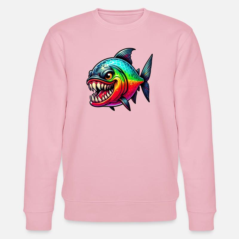 Piranha - Stanley/Stella Unisex Bio-Sweatshirt CHANGER  - Hellrosa