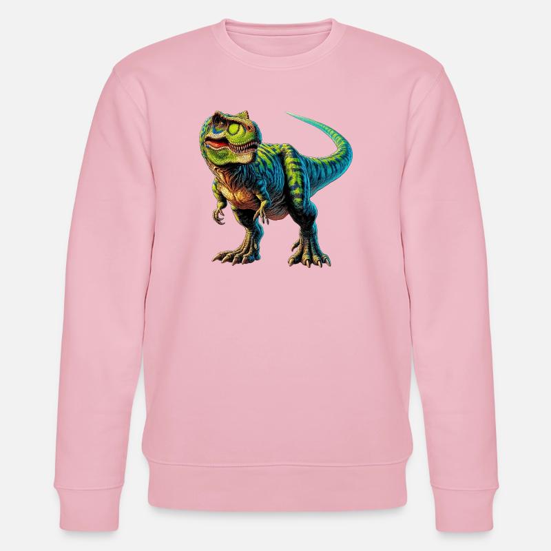 Dinosaurier - Stanley/Stella Unisex Bio-Sweatshirt CHANGER  - Hellrosa
