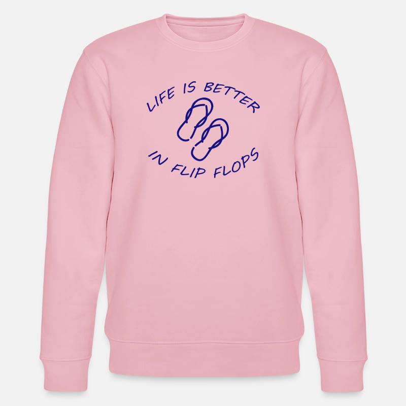 LIFE IS BETTER IN FLIP FLOPS - Stanley/Stella Unisex Bio-Sweatshirt CHANGER  - Hellrosa