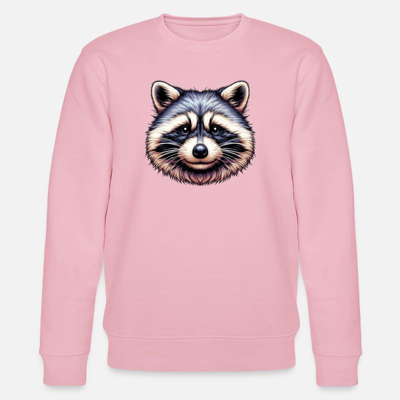 Waschbär - Stanley/Stella Unisex Bio-Sweatshirt CHANGER  - Hellrosa