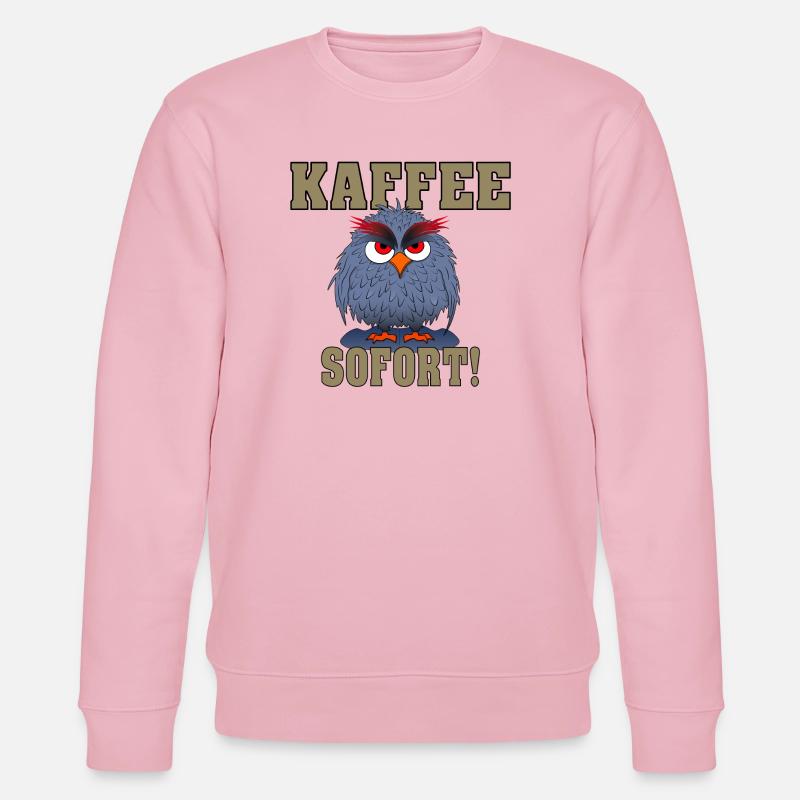 Eule Sofort Kaffee - Stanley/Stella Unisex Bio-Sweatshirt CHANGER  - Hellrosa