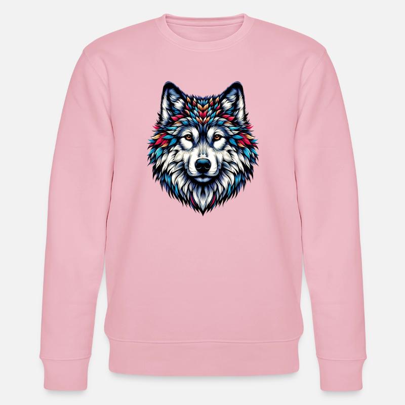 Wolf - Stanley/Stella Unisex Bio-Sweatshirt CHANGER  - Hellrosa