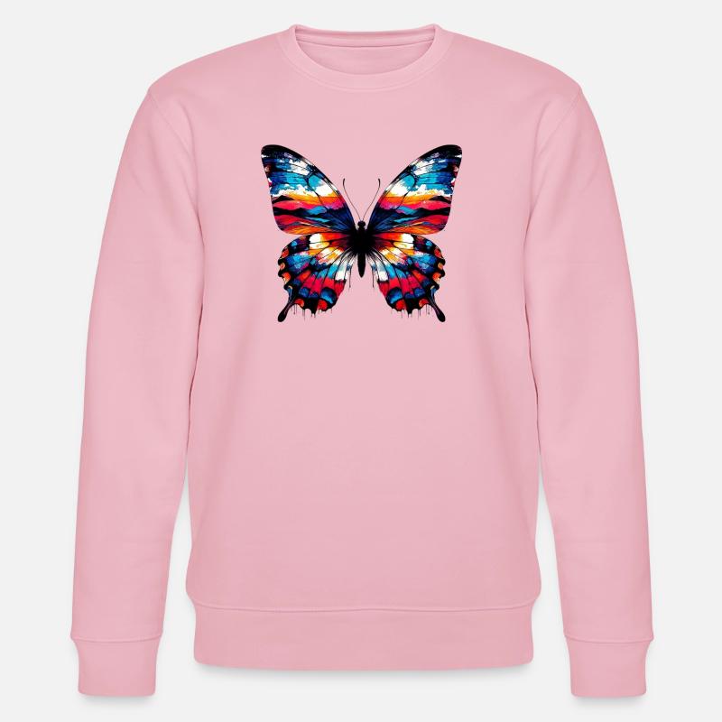Papillon - Sweat bio CHANGER Stanley/Stella Unisexe - rose pâle