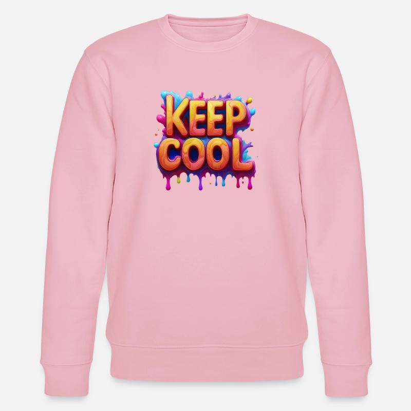 keep cool text in 3d - Stanley/Stella Unisex Bio-Sweatshirt CHANGER  - Hellrosa