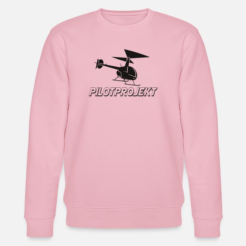 PILOTPROJEKT Hubschrauber - Stanley/Stella Unisex Bio-Sweatshirt CHANGER  - Hellrosa
