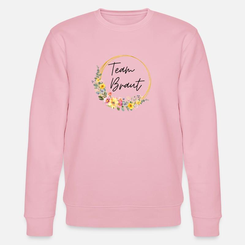 Team Braut! Personalisierbar - Stanley/Stella Unisex Bio-Sweatshirt CHANGER - Hellrosa
