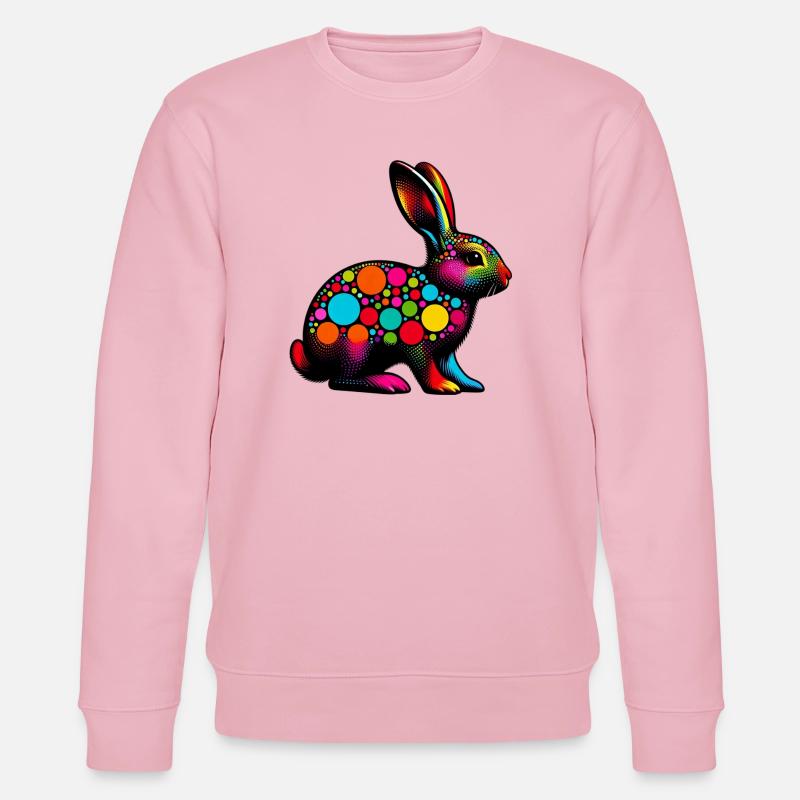 Kaninchen - Stanley/Stella Unisex Bio-Sweatshirt CHANGER  - Hellrosa