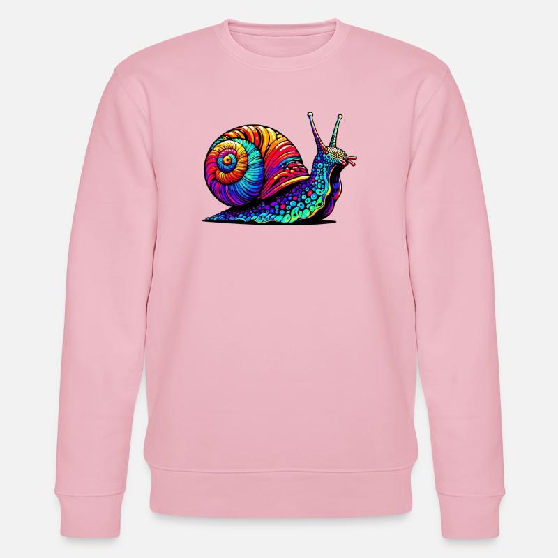 Schnecke - Stanley/Stella Unisex Bio-Sweatshirt CHANGER  - Hellrosa