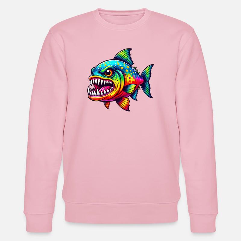 Piranha - Stanley/Stella Unisex Bio-Sweatshirt CHANGER  - Hellrosa