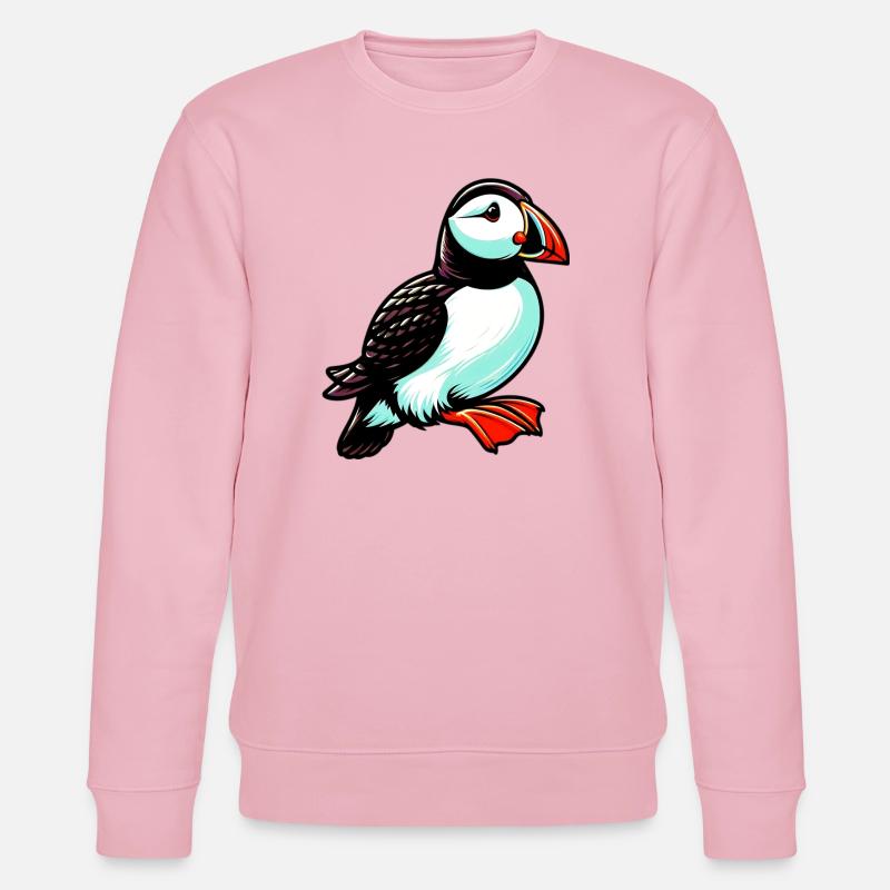 Papageitaucher - Stanley/Stella Unisex Bio-Sweatshirt CHANGER  - Hellrosa