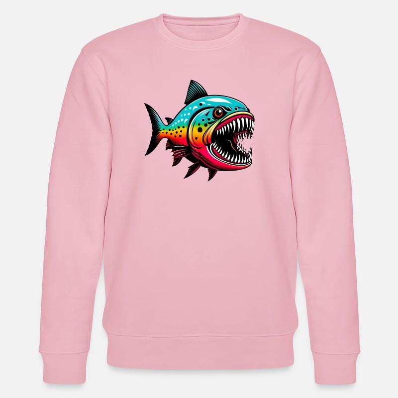 Piranha - Stanley/Stella Unisex Bio-Sweatshirt CHANGER  - Hellrosa