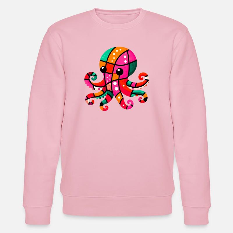 Krake - Stanley/Stella Unisex Bio-Sweatshirt CHANGER - Hellrosa