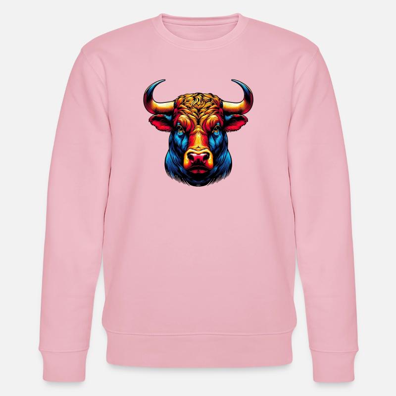 Stier - Stanley/Stella Unisex Bio-Sweatshirt CHANGER  - Hellrosa