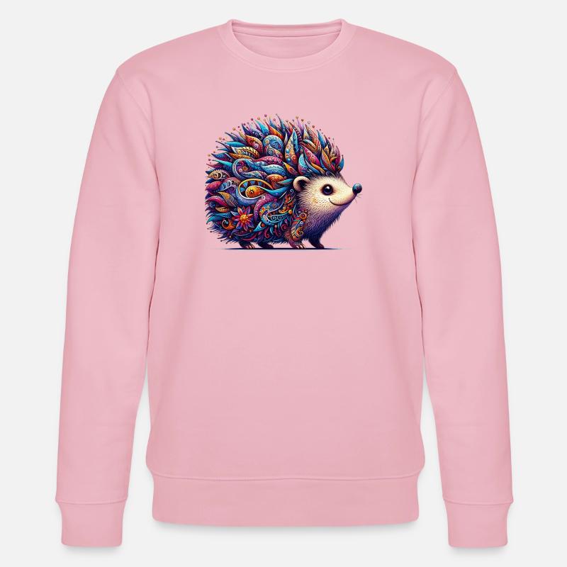 Hedgehog - Stanley/Stella CHANGER Unisex Organic Sweatshirt - cotton pink