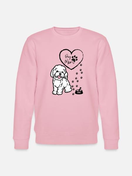 Süßer Hundemama Pullover, Welpenpullover für Frauen - Stanley/Stella Unisex Bio-Sweatshirt CHANGER - Hellrosa