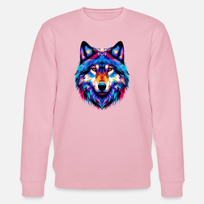 Wolf - Stanley/Stella Unisex Bio-Sweatshirt CHANGER  - Hellrosa