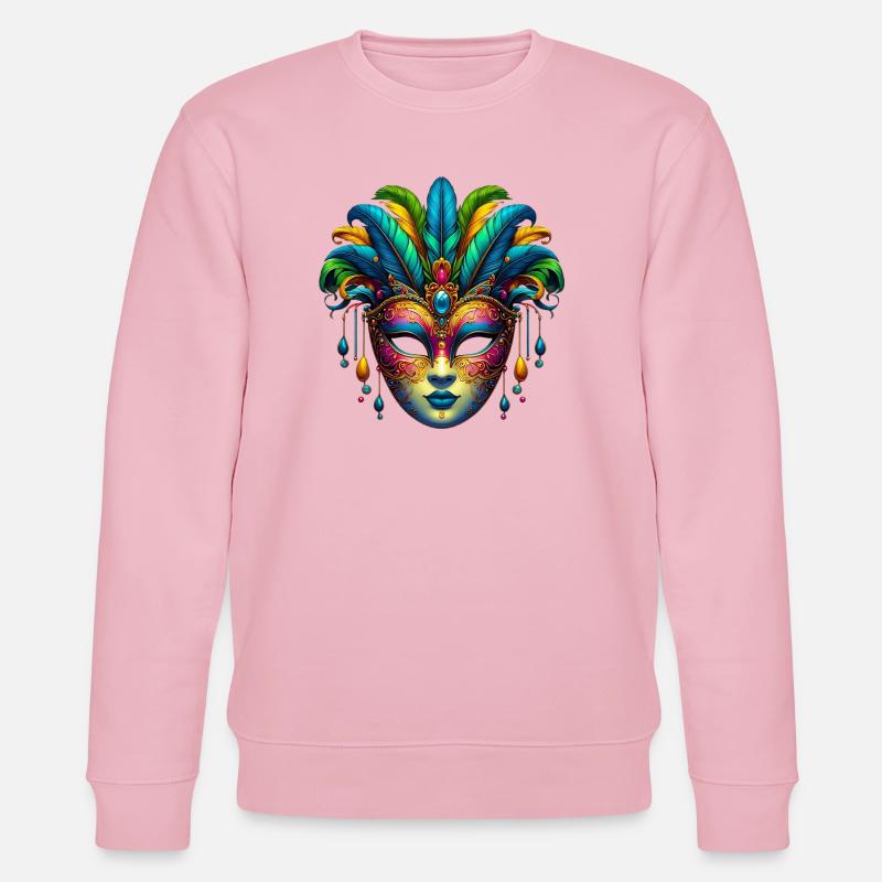 Masque du Carnaval de Venise - Sweat bio CHANGER Stanley/Stella Unisexe - rose pâle