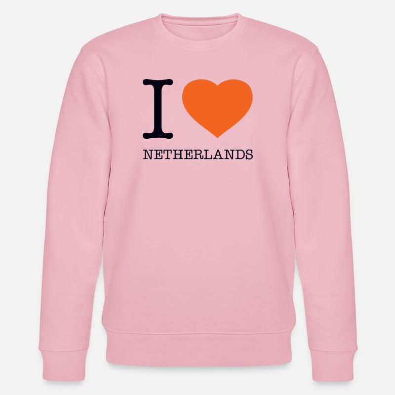 I LOVE NETHERLANDS - Stanley/Stella Unisex Bio-Sweatshirt CHANGER  - Hellrosa