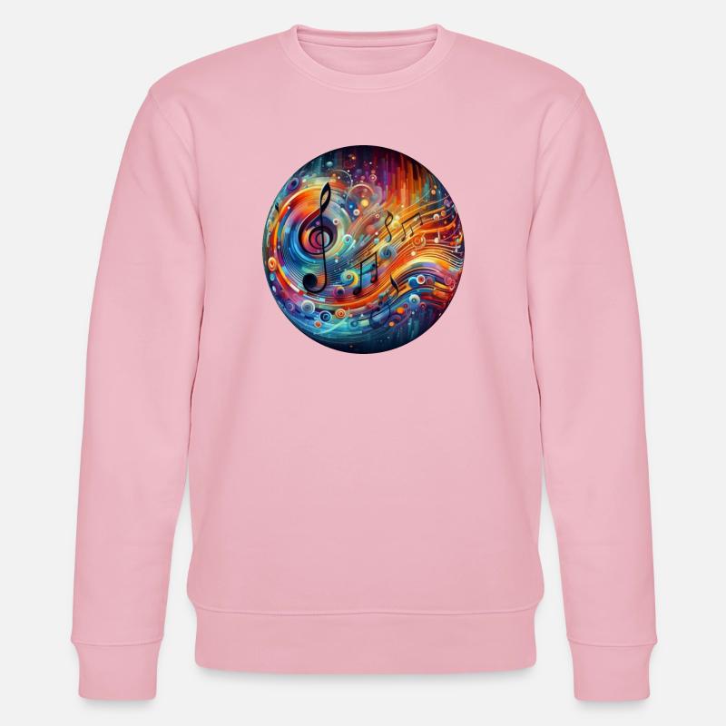 Abstrakte Musik-Explosion - Stanley/Stella Unisex Bio-Sweatshirt CHANGER  - Hellrosa