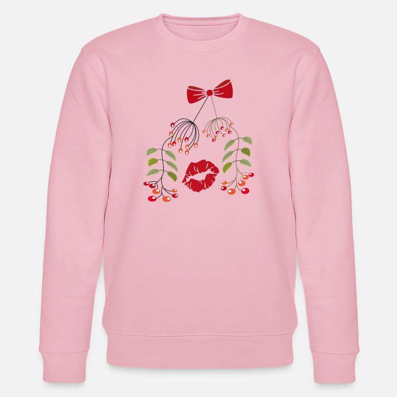 Baiser Sous Le Gui, Noël - Sweat bio CHANGER Stanley/Stella Unisexe - rose pâle