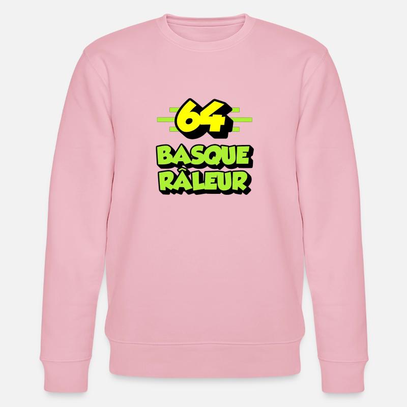 basque râleur - Sweat bio CHANGER Stanley/Stella Unisexe - rose pâle