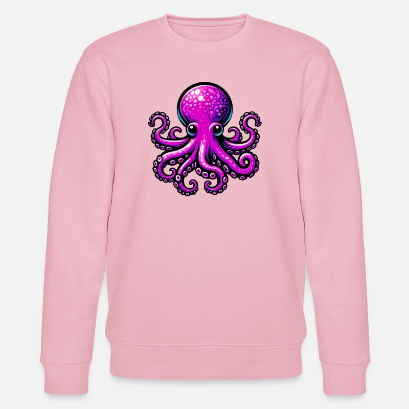 Krake - Stanley/Stella Unisex Bio-Sweatshirt CHANGER  - Hellrosa